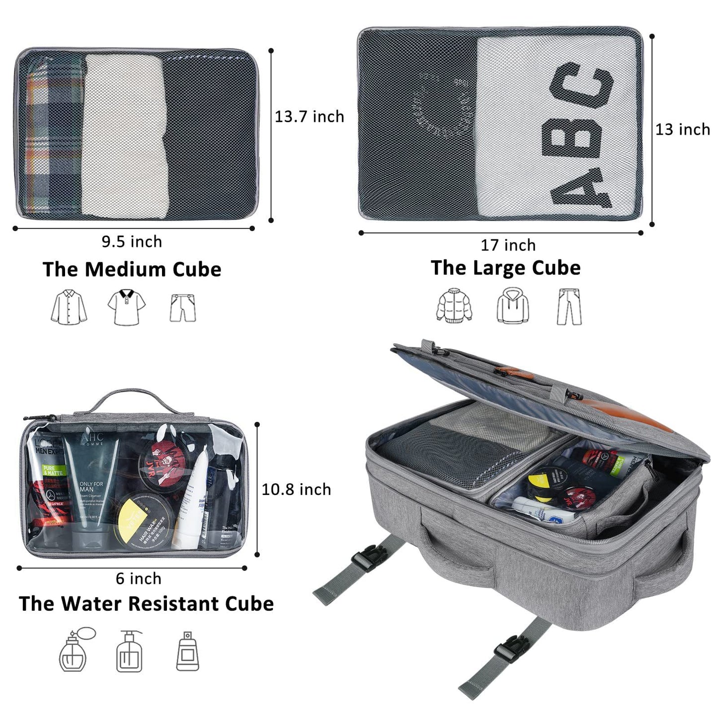 Eshow Travel Backpack for Men Women with Large Capacity