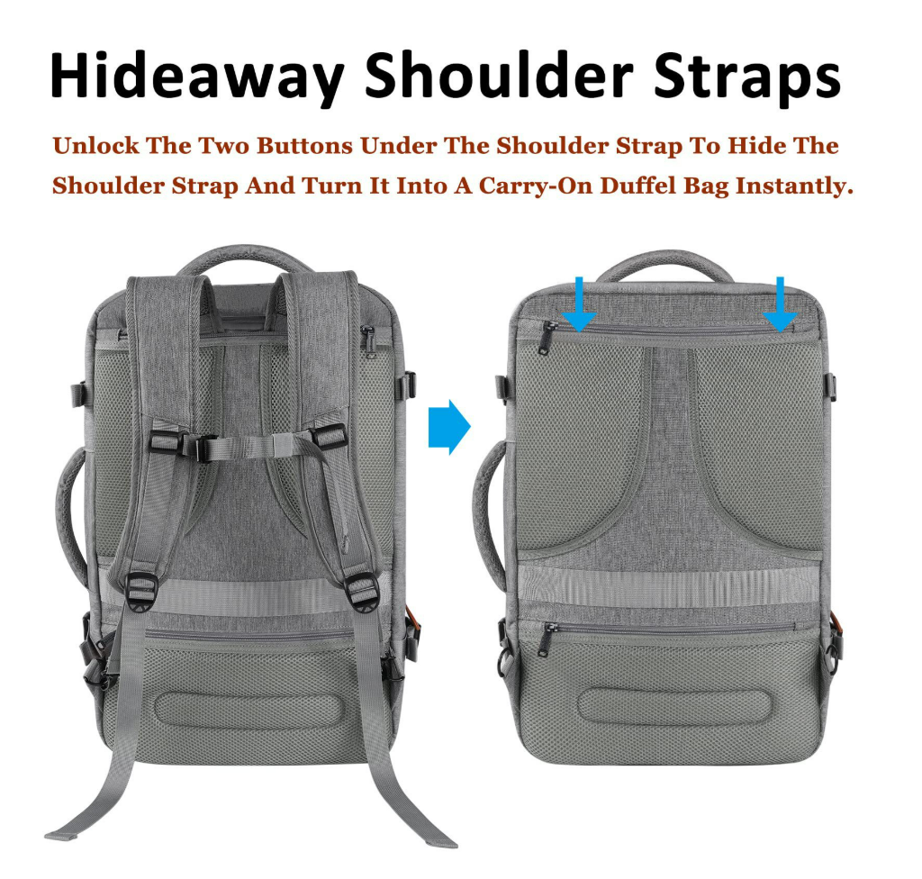 Eshow Travel Backpack for Men Women with Large Capacity