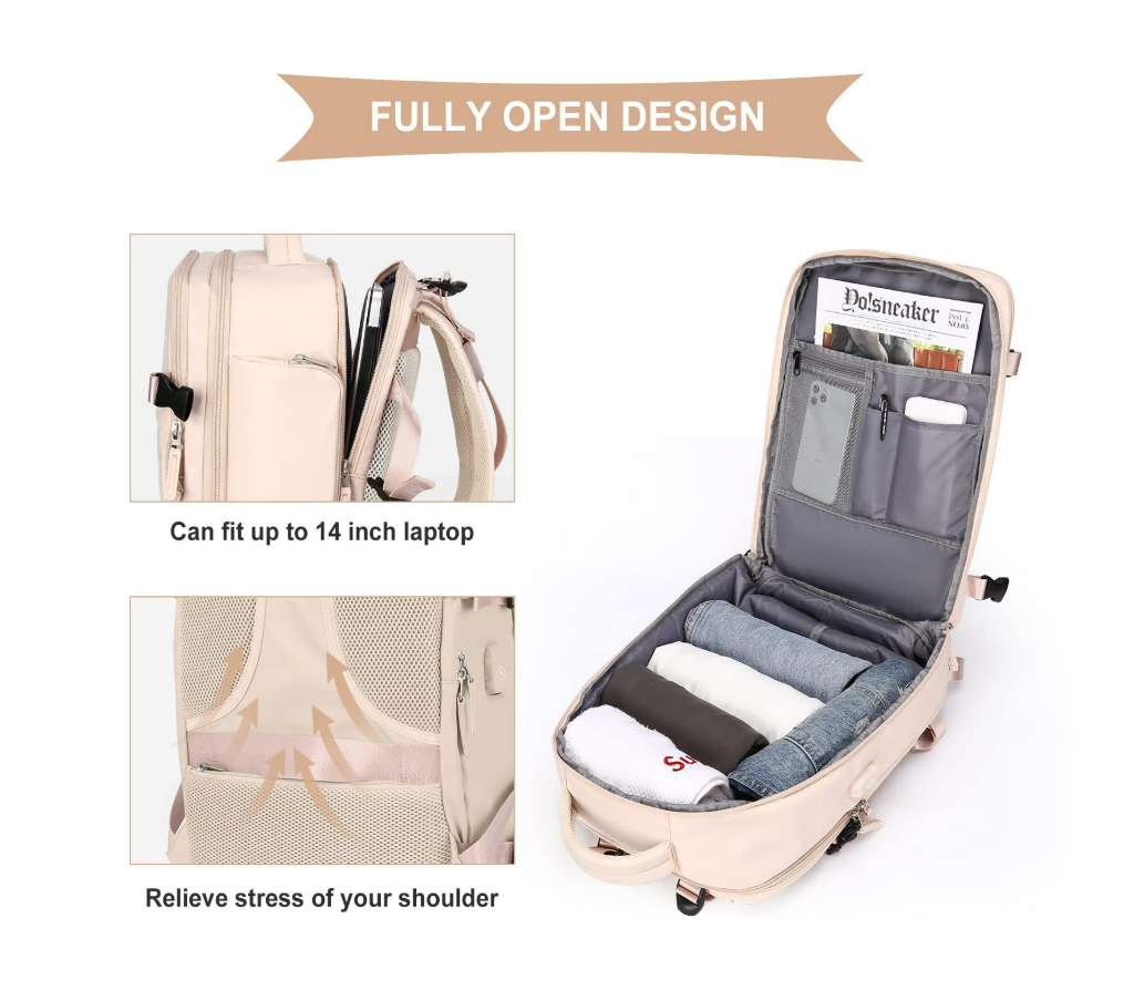 Eshow Multifunctional Travel Backpack for Men Women with 20-35L