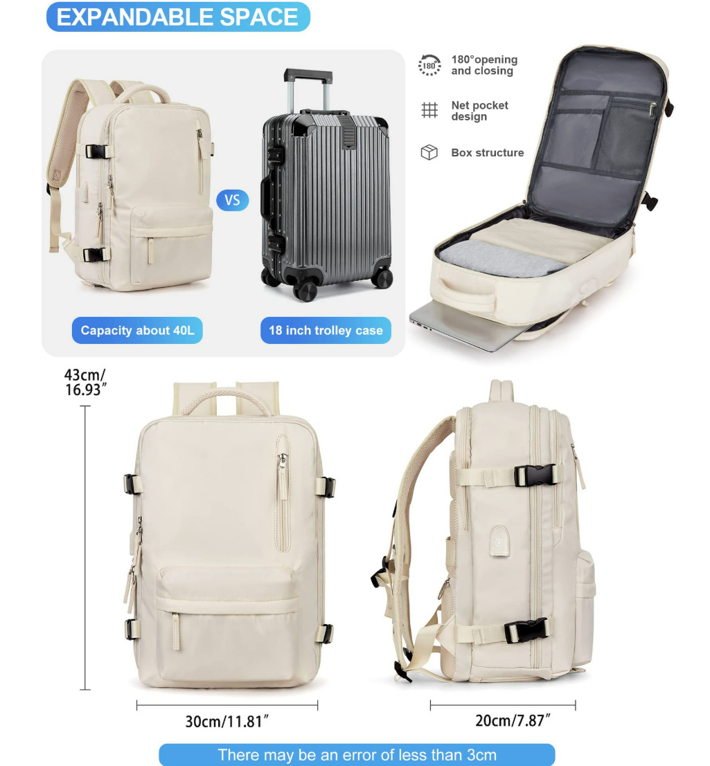 Eshow Multifunctional Travel Backpack with 20-35L for Men Women